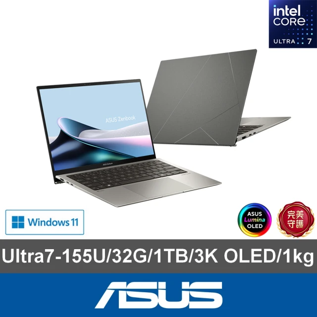 【ASUS 華碩】13.3吋Ultra 7輕薄AI筆電(ZenBook UX5304MA/Ultra 7-155U/32G/1TB SSD/W11/3K OLED/EVO)