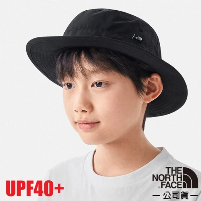 The North Face 兒童 輕量防曬遮陽帽UPF40+.軟質短帽簷休閒圓盤帽(7WHM-IRF 黑)