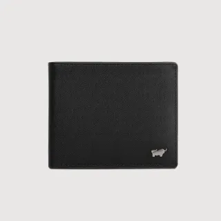 【BRAUN BUFFEL 德國小金牛】HOMME-M 8卡中間翻零錢袋短夾-黯黑(BF306-318-BK) 錢包送禮推薦