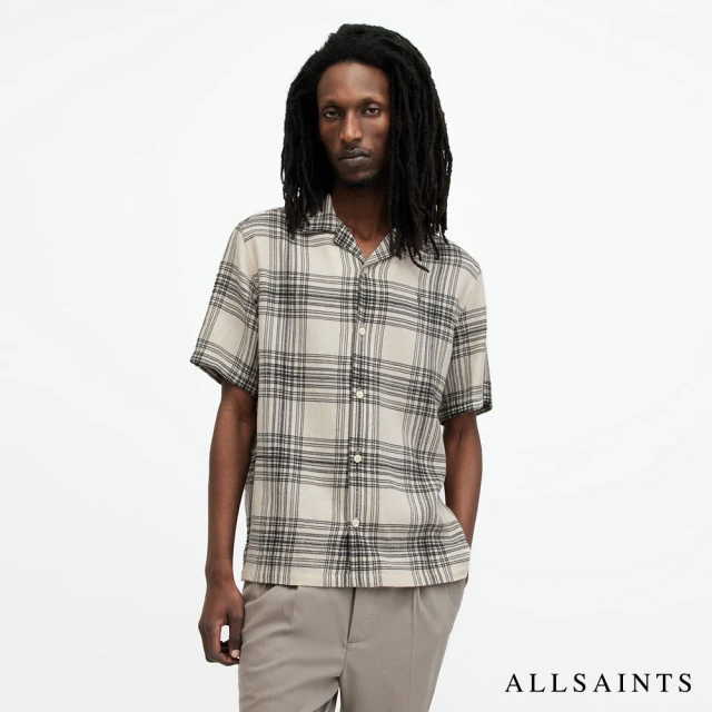 ALLSAINTS PADRES 格紋公羊頭骨夏威夷花襯衫 MS520Z(舒適版型)