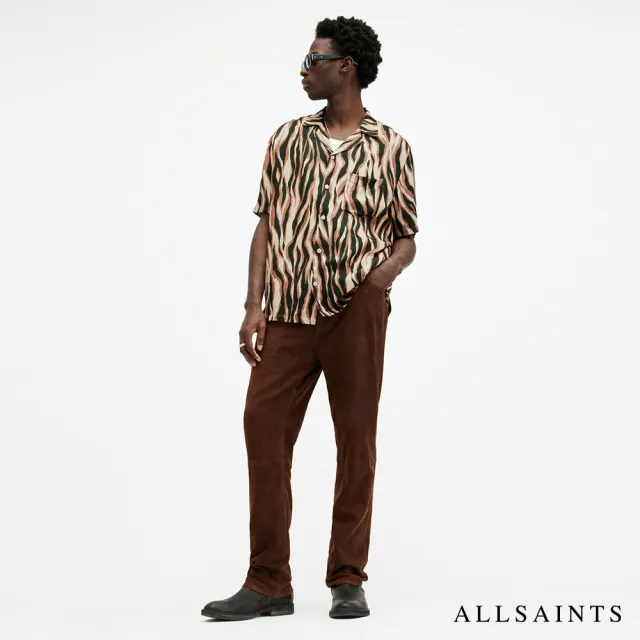 【ALLSAINTS】FIRED 人造絲老虎紋印花夏威夷花襯衫 MS567Z(舒適版型)