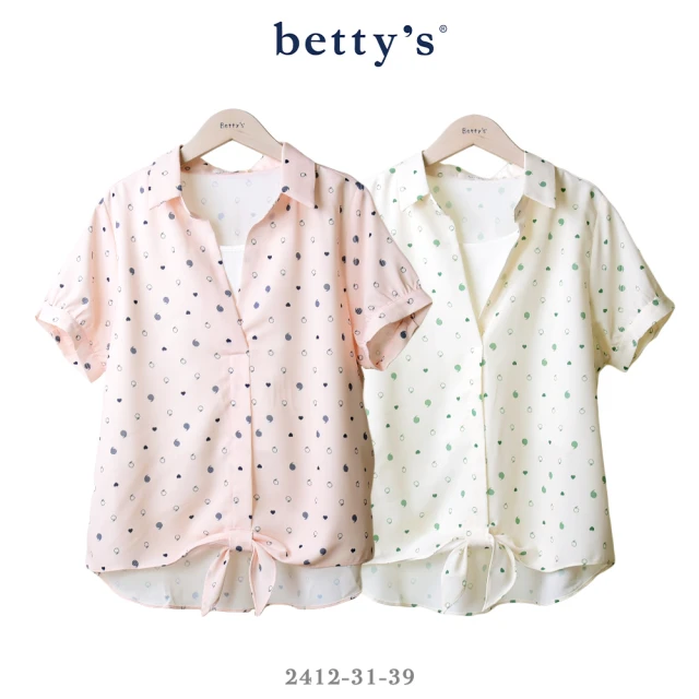 betty’s 貝蒂思 笑臉拼貼標籤條紋落肩T-shirt(