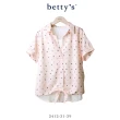 【betty’s 貝蒂思】假兩件愛心逗號印花綁帶上衣(共二色)