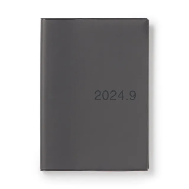 【MUJI 無印良品】上質紙月週筆記本/2024年8月開始/深灰.B6