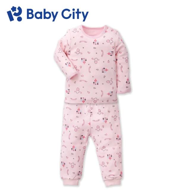 【BabyCity娃娃城 官方直營】美棉長袖肩開套裝/公主粉(80-100cm)