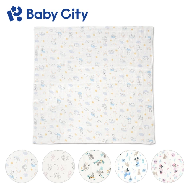 【BabyCity娃娃城 官方直營】迪士尼多用途紗布巾印花款(5款)