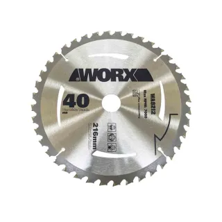 【WORX 威克士】216mm TCT 40T 木材圓鋸片 WX845 專用 216mmx25.4mmx2mm(WA8212)