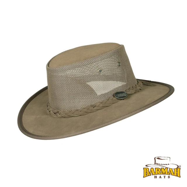 BARMAH HATS 皮革牛仔帽/圓盤帽 栗棕色 1064RB(遮陽帽 西部牛仔帽 馬布谷戶外)