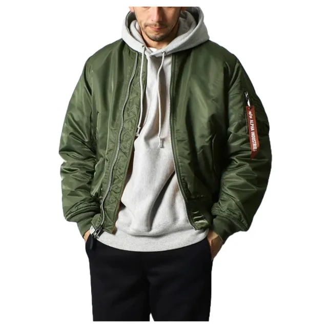 【Alpha Industries】MA-1  經典款 軍風 舖棉 飛行外套 夾克(美國進口平行輸入)