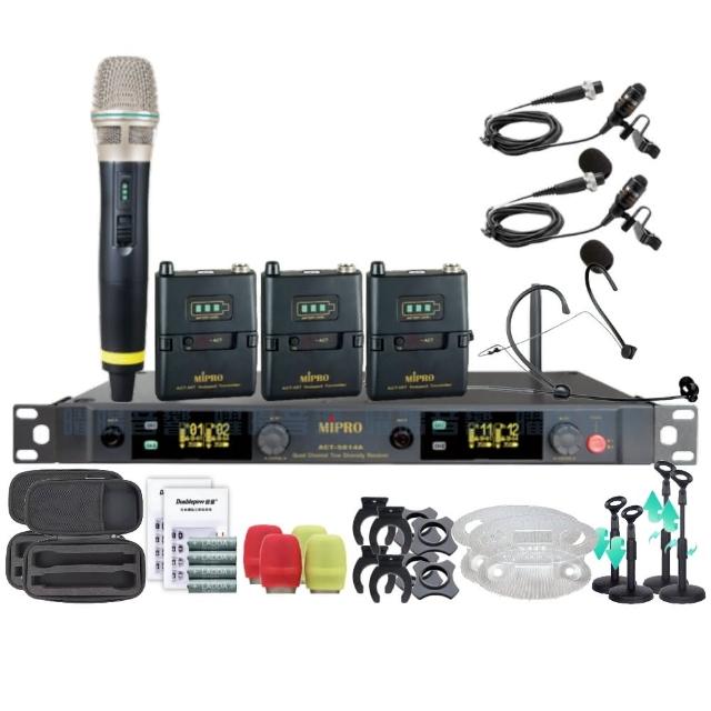 【MIPRO】MIPRO ACT-5814A 四頻道5GHz 無線麥克風 搭配手持*1+領夾*2+頭戴*1(音響設備)