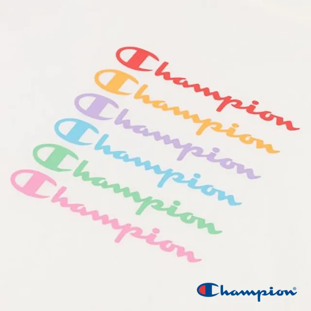 【Champion】官方直營-純棉LOGO印花玩色短袖TEE-女(白色)