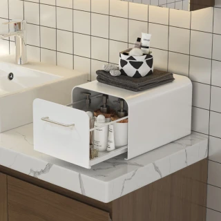【ONE HOUSE】田豆鐵製抽屜置物架_廚房雙層電器抽屜-2入組(電器架 微波爐架 咖啡機架)