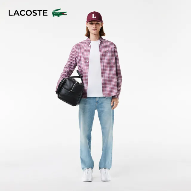 【LACOSTE】男裝-經典版型logo棉質短袖T恤(白色)