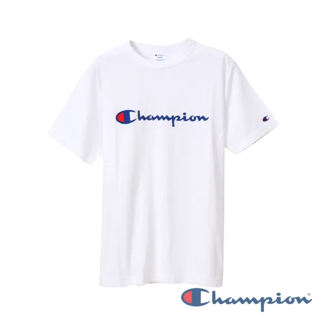 【Champion】官方直營-品牌經典系列短袖上衣-男女同款(白色)