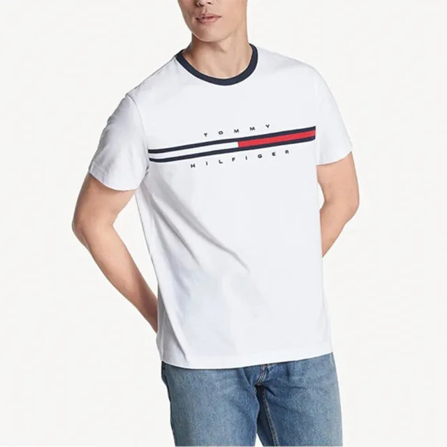 【Tommy Hilfiger】TOMMY短T 刺繡 圓領短T T恤 情侶裝 經典大LOGO一字短袖(多款可選版型偏大)