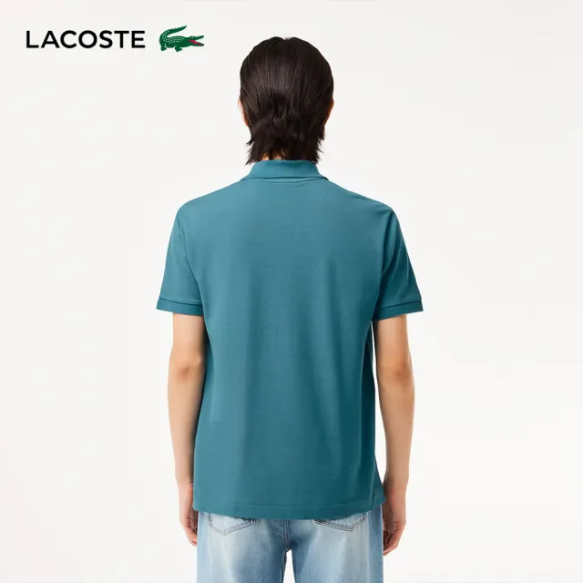 【LACOSTE】男裝-經典L1212短袖Polo衫(藍綠色)