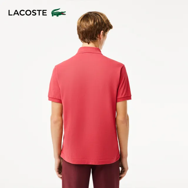 【LACOSTE】男裝-經典L1212短袖Polo衫(橙紅色)