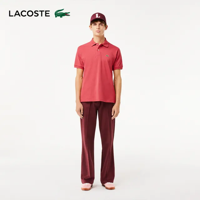 【LACOSTE】男裝-經典L1212短袖Polo衫(橙紅色)