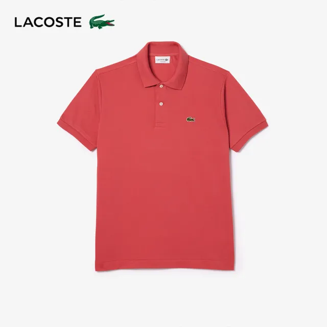 【LACOSTE】男裝-經典L1212短袖Polo衫(橙紅色)