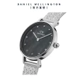 【Daniel Wellington】DW 手錶  Petite Lumine  28mm-星辰系列貝母盤麥穗鋼琴錶-星辰黑(三色 DW00100595)