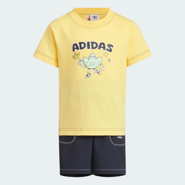 adidas 愛迪達 LOGO 運動套裝 短袖/短褲 嬰幼童