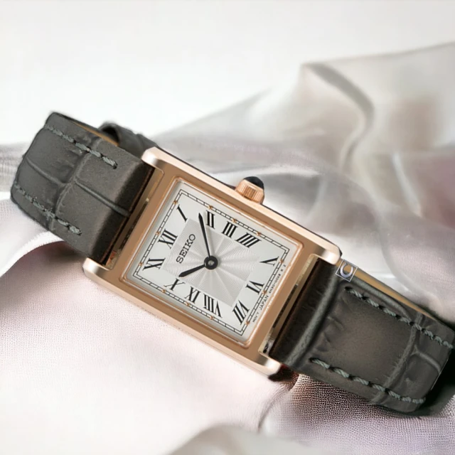 SEIKO 精工 CS 羅馬刻度 長方形 女錶 指針錶 手錶 禮物(4N30-00H0Z.SWR096P1_SK043)