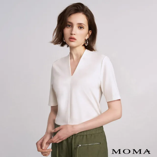 【MOMA】極簡V領短上衣(三色)