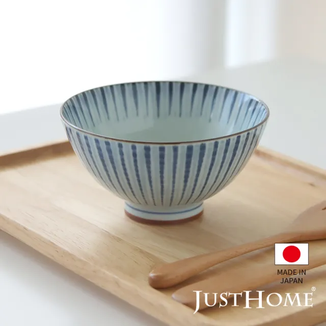 【Just Home】日本製十草陶瓷5吋飯碗4件組-2款可選(碗 飯碗 中式碗 瓷碗)