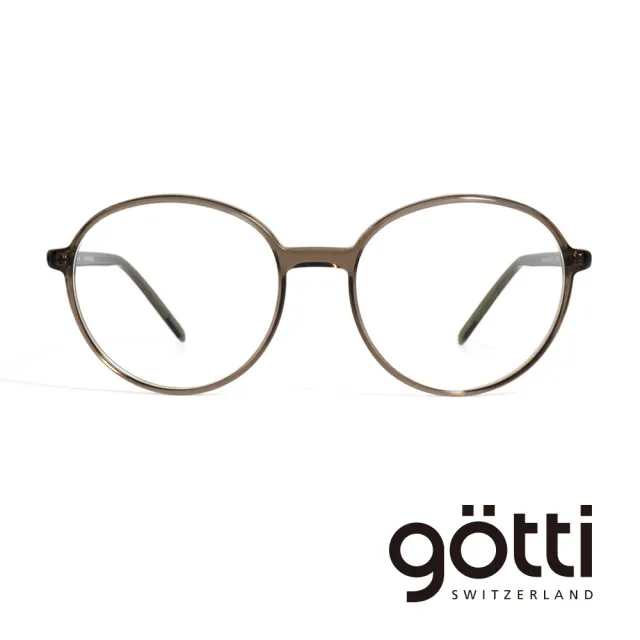 【Gotti】瑞士Gotti Switzerland 歐美完美圓透明框平光眼鏡(- SHAW)