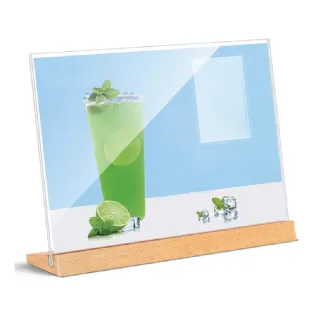 【COM-T康太】斜面木座壓克力立牌 A5 L型橫式 1入裝