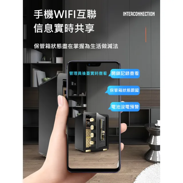 【YOUP優品】家用小型迷你45CM防盜保險箱(電子密碼/三層空間/私密內櫃)