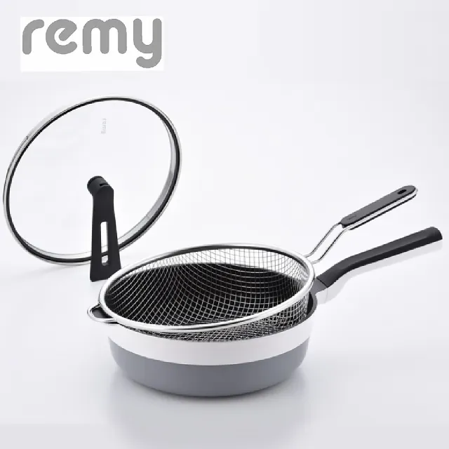 【Remy】日本製Remy Pan plus多功能萬用深型不鏽鋼篩網 油炸網 濾油網(濾網 油炸 瀝油 瀝水 水煮)