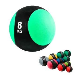 【NutroOne】專業健身藥球- 8公斤(實心橡膠/雙色外觀 /適合全身性訓練)