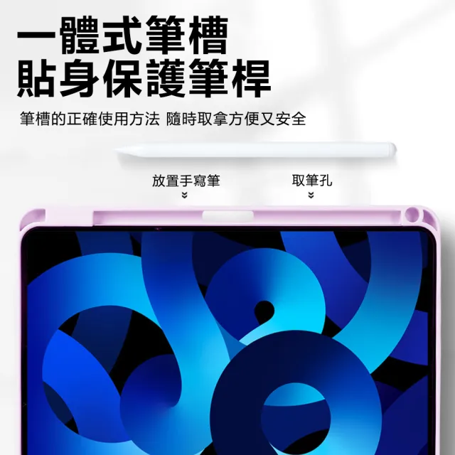 【Nil】618 iPad Air2 2025/Air 2024 13吋 Y折支架翻扣平板皮套 帶筆槽休眠喚醒保護套