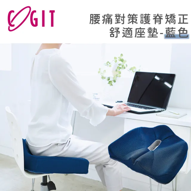 【COGIT】腰痛對策護脊矯正舒適座墊(藍色)