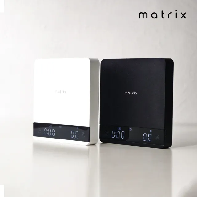【Matrix】S3 MetaI 手沖義式口袋金屬咖啡電子秤-白(自動計時 流速顯示 金屬機身 迷你小秤)