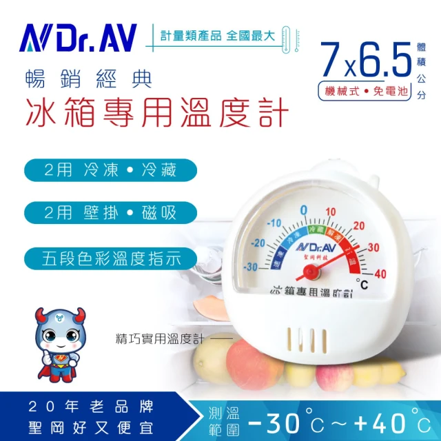 Dr.AV 聖岡科技 3入 GM-70S 冰箱專用溫度計(冰箱 溫度計)