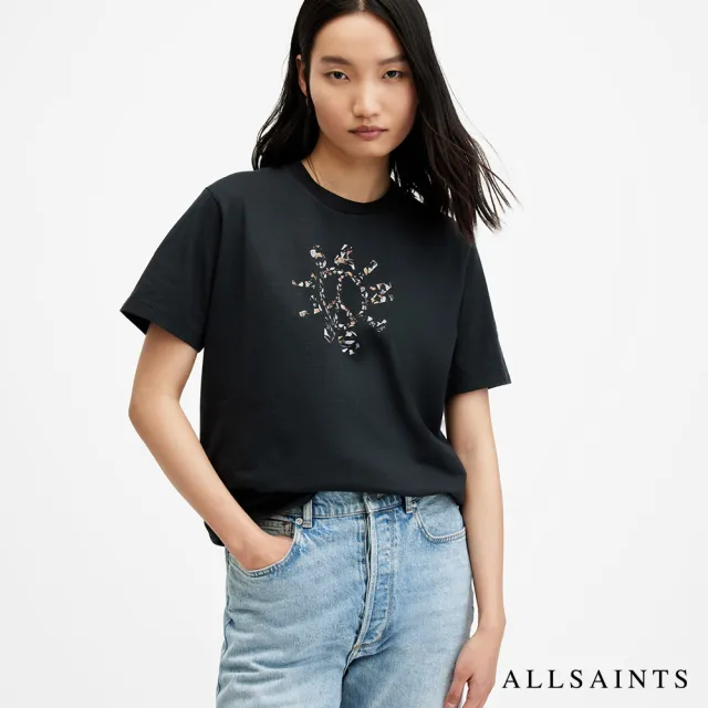 【ALLSAINTS】PIERRA 純棉寬鬆LOGO短袖T恤 W093JA(寬鬆版型)