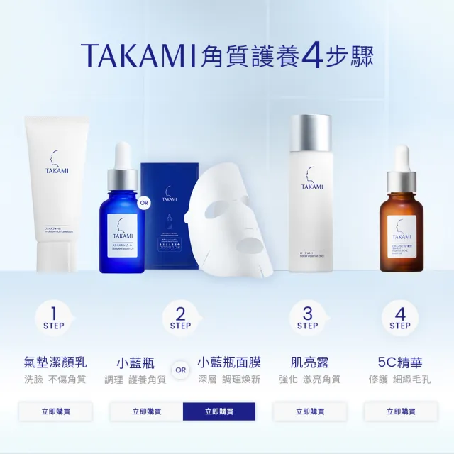 【TAKAMI】官方直營 角質道小藍瓶面膜 15ML*4(新品上市/極度保濕)