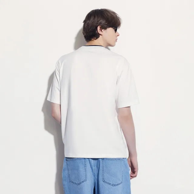 【GAP】男裝 Logo純棉印花圓領短袖T恤-白色(465595)