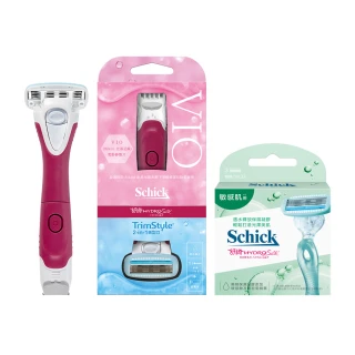 【Schick 舒適牌】舒綺美型之刀超值組 1刀把4刀片(敏感肌用)