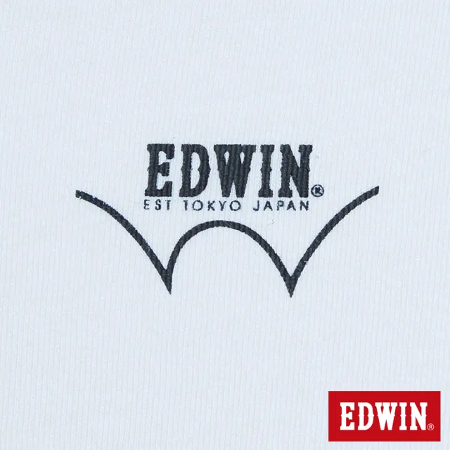 【EDWIN】男裝 EFS溫變LOGO短袖T恤(白色)