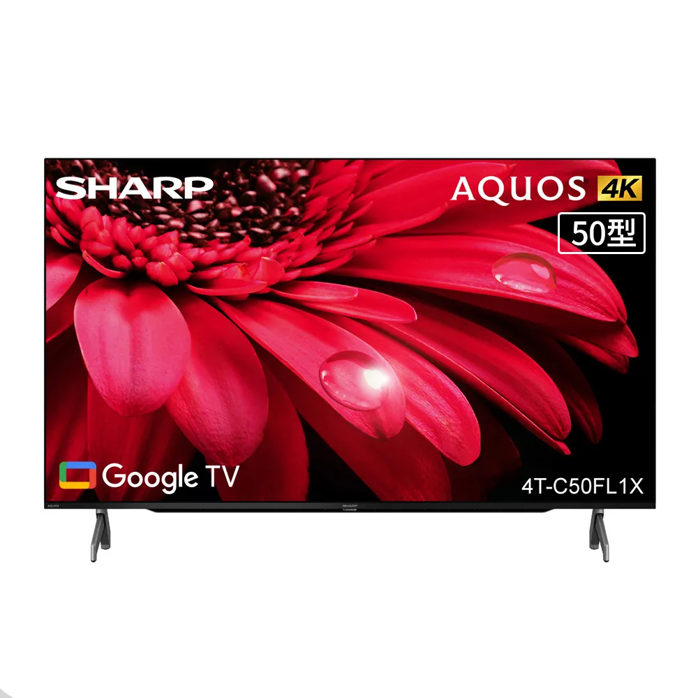 【SHARP 夏普】50型 AQUOS LED 4K Google TV聯網顯示器(4T-C50FL1X)