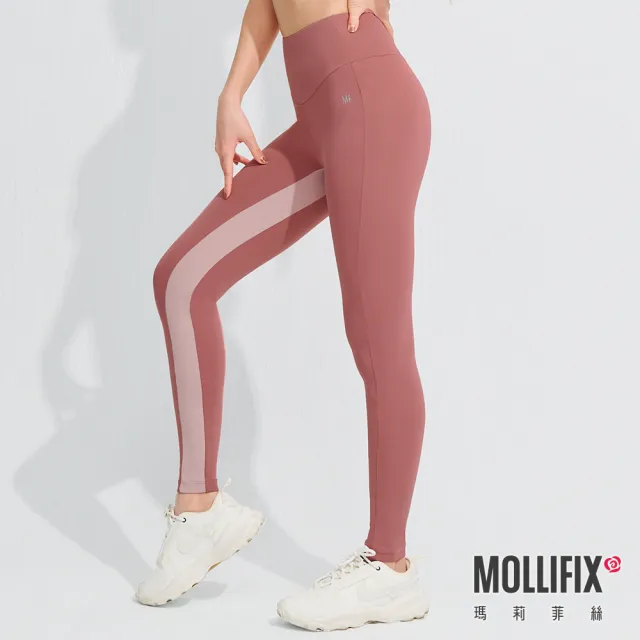 【Mollifix 瑪莉菲絲】中高腰提臀動塑褲、瑜珈服、Legging(多款任選)