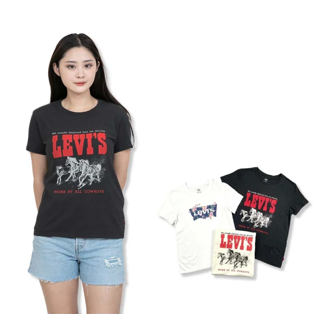 LEVIS Levis 女短T 設計款 短袖 女版 純棉 圓領 T恤 平輸品(短袖 T恤)