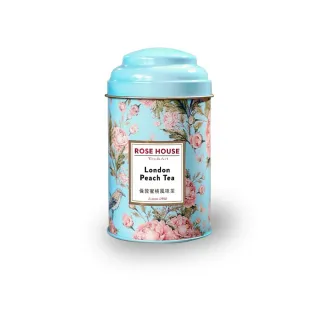 【古典玫瑰園】倫敦蜜桃風味茶立體茶包20入罐裝(蜜桃風味;倫敦;立體茶包)