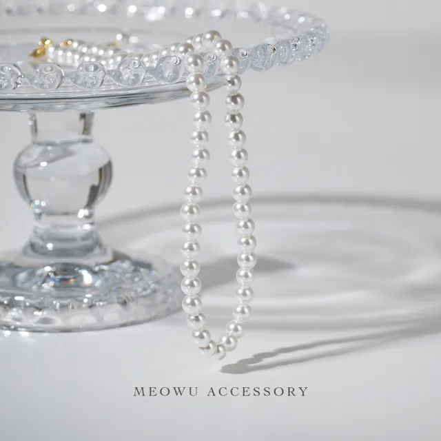 【MEOWU】NC1436 A級玻璃珍珠項鍊 10mm(NC1436)
