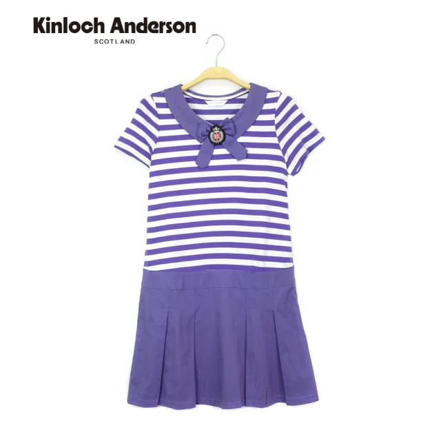 Kinloch Anderson 俏麗條紋圓領連身洋裝連身裙 金安德森女裝(KA0457001)