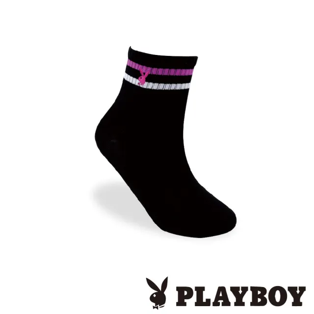 【PLAYBOY】8雙組刺繡兔頭logo休閒棉襪(男襪/短襪/學生襪)