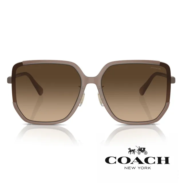 【COACH】大方框太陽眼鏡(咖啡 棕漸層鏡片#HC8401D 580874)